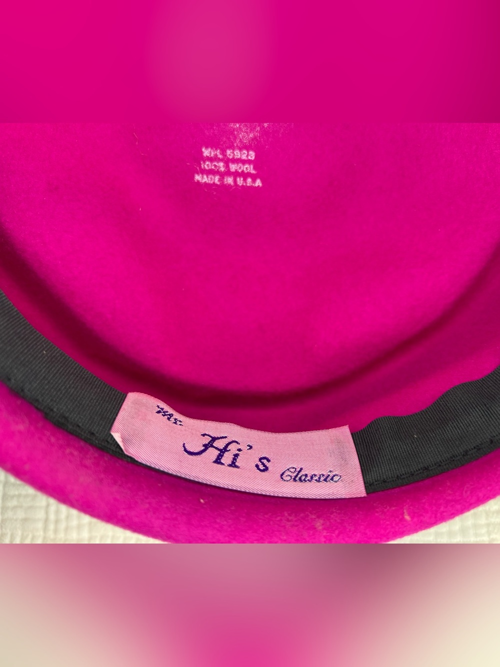 Mr. Hi’s Classic Hot Pink Wool Pillbox Hat Made in USA - Picture 7 of 11